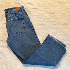 Zara High Rise Straight-Leg Jeans